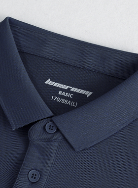 POLO衫男透气打底简约日系夏装男款刺绣纯色衬衫短袖修身百搭美