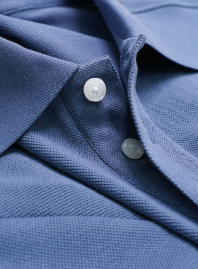 夏季T恤男POLO打底珠地新款高端高级恤潮蓝T恤衫潮牌学生垂顺男