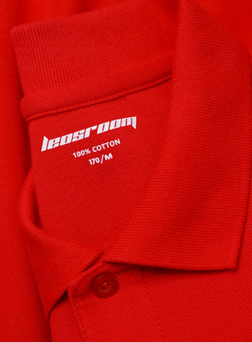 轻熟针织男士男款红色刺绣ins男生红运动男装上衣夏季T恤男POLO