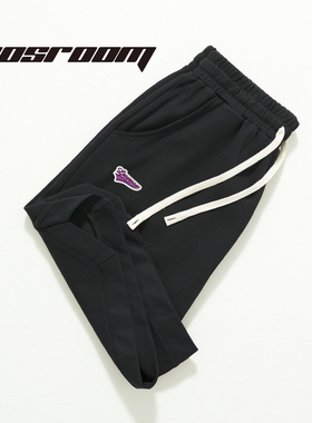 刺绣高街重磅纯棉短裤男夏季外穿宽松运动裤日系纯色五分裤子潮牌