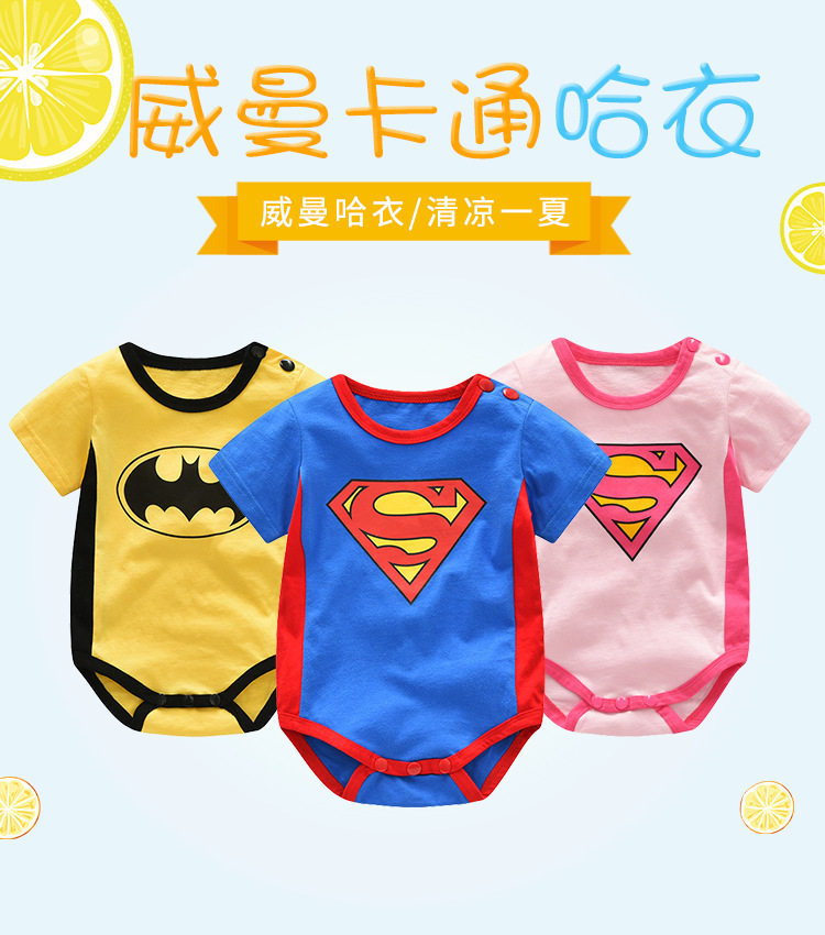 男宝宝夏天爬爬服纯棉薄款三角包屁衣婴儿拍照连体衣面包超人哈衣在类目 童装/婴儿装/亲子装, 连身衣/爬服/哈衣中 - 来自Buy2taobao.com提供专业的淘宝代购服务