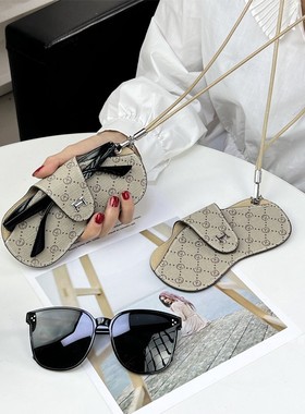 眼镜收纳包女士墨镜太阳镜收纳袋抗压便携挂式眼镜夹眼镜包保护盒