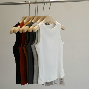 bi入款神仙系列~纯色无袖背心女修身内搭吊带可外穿极简上衣春夏