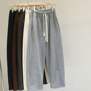 长裤 全民友好型裁剪 保暖舒适百搭弯刀裤 女冬季 加绒阔腿休闲卫裤