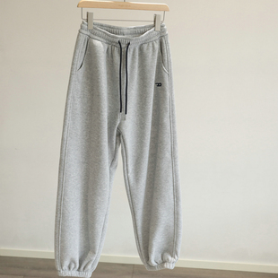 加厚过冬神裤!加绒保暖休闲卫裤女松紧高腰宽松束脚哈伦裤长裤