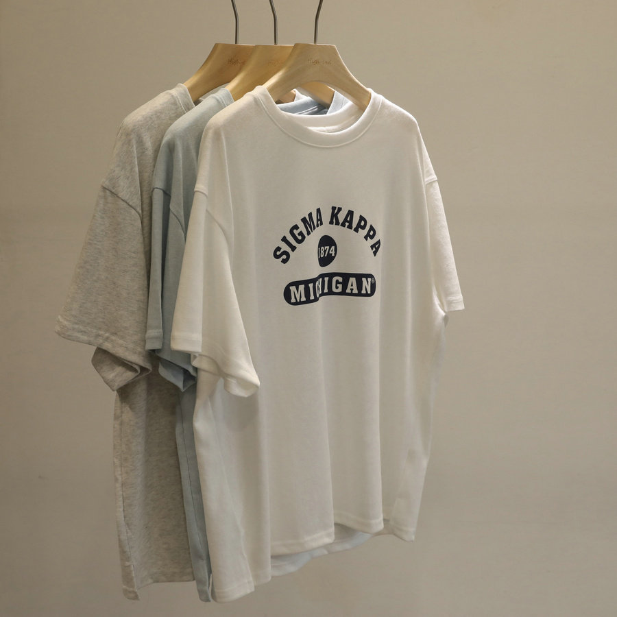 慵懒调调！白色字母印花短袖T恤女2026夏季新款宽松休闲圆领上衣