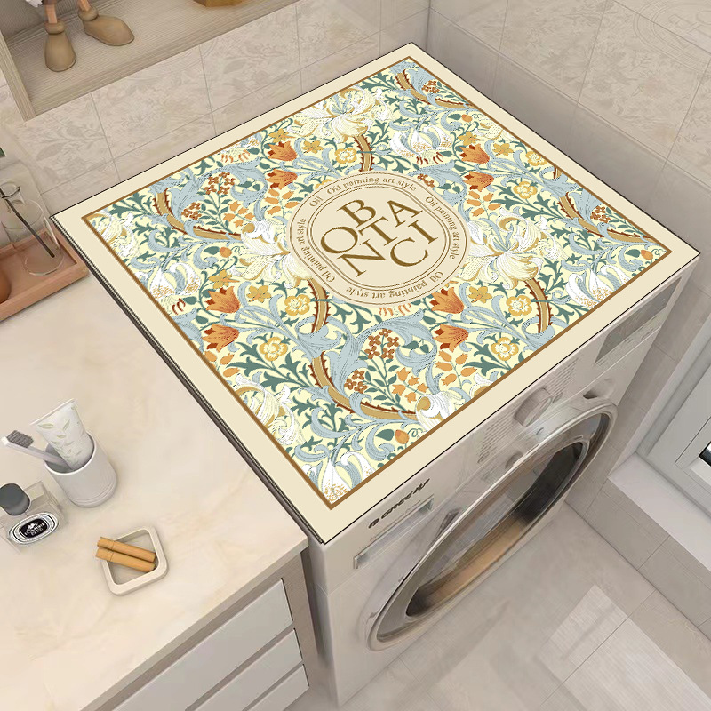 北洗衣机防尘罩硅藻泥耐磨吸水垫冰箱微波炉隔热垫一件