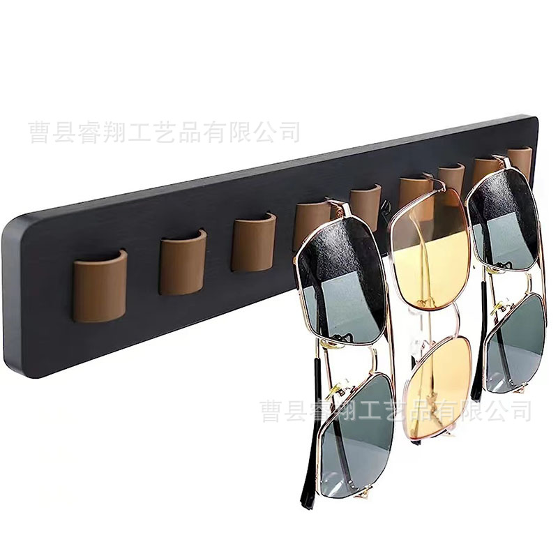 现货木制太阳镜收纳架家居壁挂式眼睛展示架木制墙壁挂眼镜支架