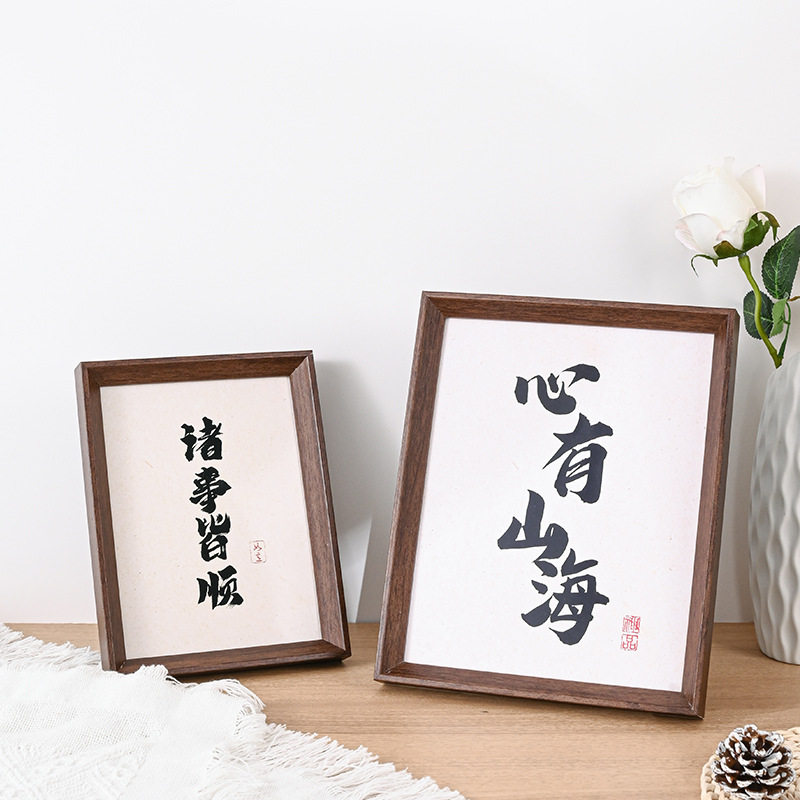 木质相框摆台批发装裱画框A3A416寸挂墙相框5寸6寸8寸创意照片墙图片