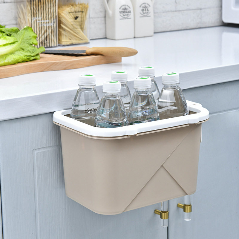 家用挂壁厨房垃圾桶压圈创意橱柜门垃圾桶客厅桌面壁挂式收纳垃圾