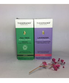 双皇冠 英国原装Tisserand滴莎兰德有机薰衣草精油9ml+茶树9毫升