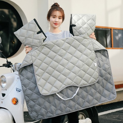 电动车挡风被四季通用秋冬新款双面防水摩托车电瓶车冬防寒挡风罩