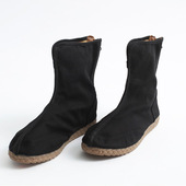 棉麻男单靴透气舒适平底鞋 休闲布靴牛筋底民族风靴子棉布靴男女款