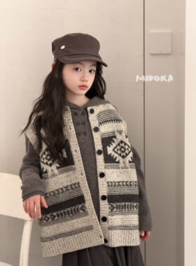 MIDOKA米多羊绒衫马甲 2026秋冬男女童韩版费尔岛针织背心亲子潮