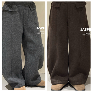 Jasper韩国波拉童装2025冬儿童韩版休闲直筒裤男女中大童年货裤子