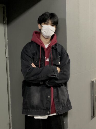 okhao牛仔外套美式复古