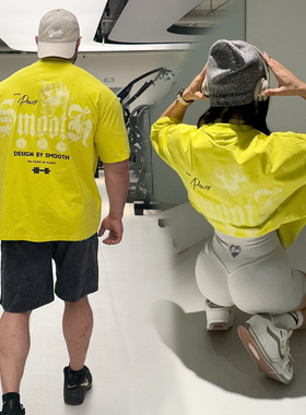 【smooth大T】纯原创健身运动短袖休闲复古潮牌男女款四季款T恤