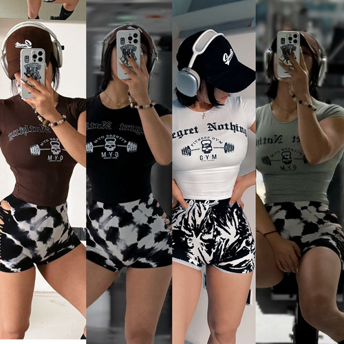 【小哑铃T】双面磨毛撸铁薄款轻薄T恤百搭运动短袖修身骑行健身