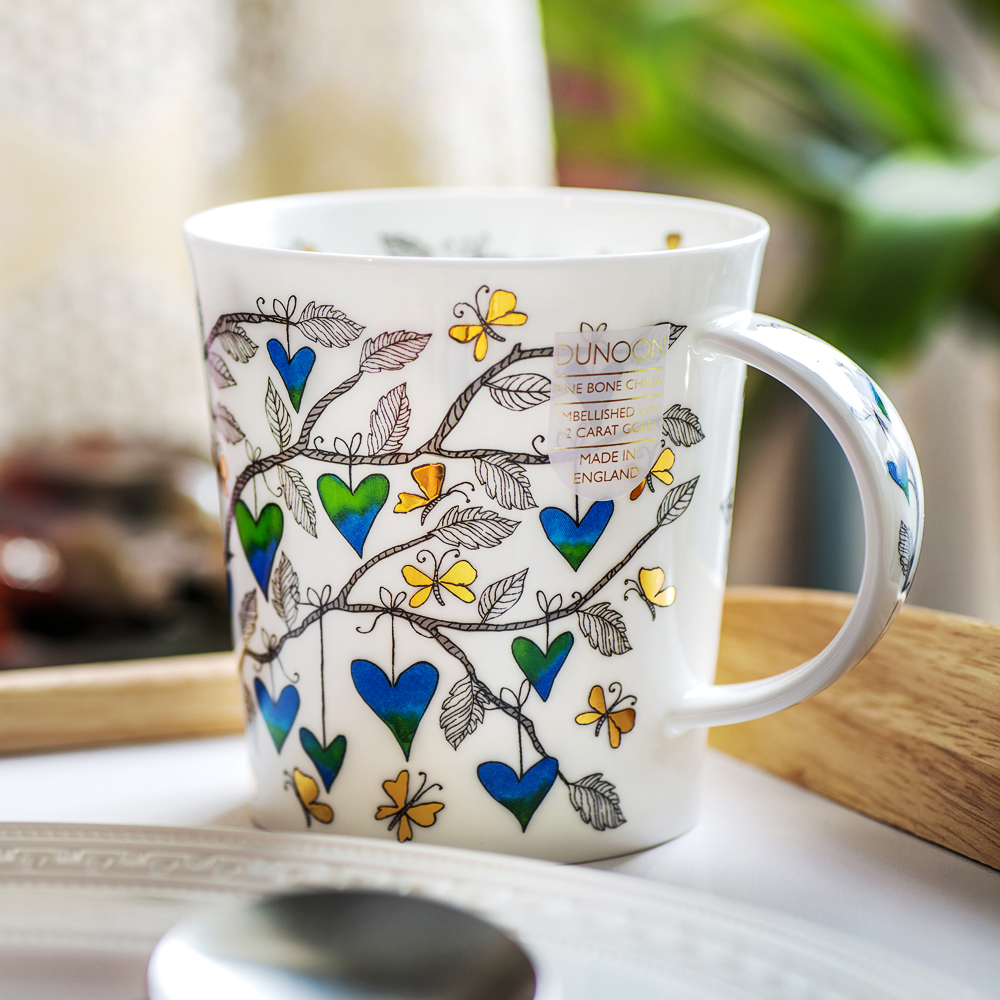 丹侬骨瓷英国进口小清新情侣杯