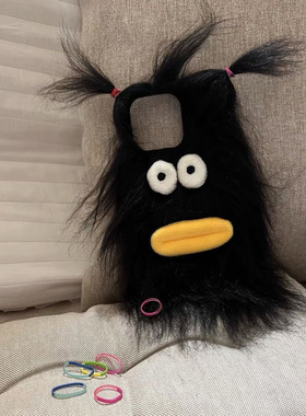 恶搞毛绒表情搞怪巨丑送舍友闺蜜适用华为nova11/10/9pro/8se/7/6抖音同款手机壳magic5pro/4/3冬荣耀play6t