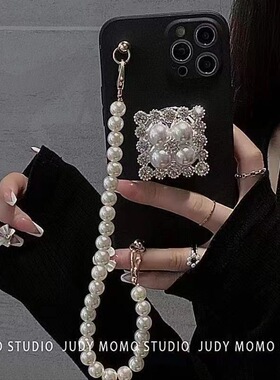 支架y36i/y78+/y77e/y37c/s19/s18e/s17/s20/s30珍珠手提手机壳VIVOX100s pro/x90/x80pro+小众y300i水钻x300