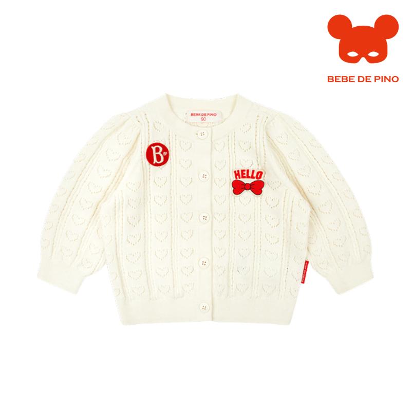 BEBEDEPINO女童针织开衫毛衣外套