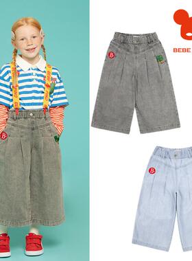 (25春正品现货)BEBEDEPINO/贝贝品诺男女童宽松休闲阔腿牛仔长裤