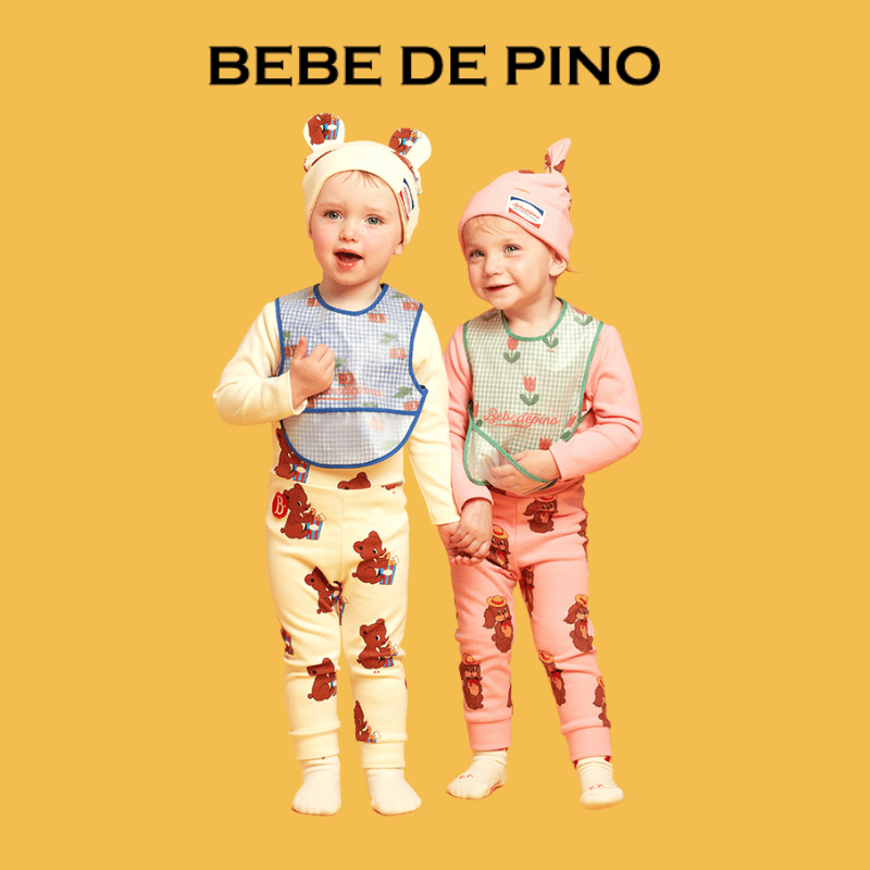 (24秋现货)BEBEDEPINO/贝贝品诺男女儿童宝宝可爱卡通围嘴围兜
