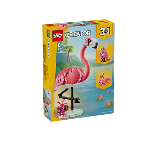 乐高31170野生动物：粉红火烈鸟