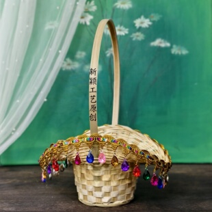 罗敷行花篮舞蹈手提小花篮纯手工藤桃李杯比赛跳舞表演演出道具篮