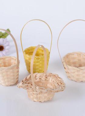 编织花篮 柳编藤编织收纳花篮 采摘野餐篮道具手提花篮儿童小篮子