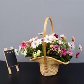 藤编花篮舞蹈道具手提篮大小广场舞花篮子竹编跳舞大篮子水果篮