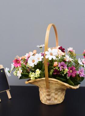 藤编花篮舞蹈道具大小竹编水果篮
