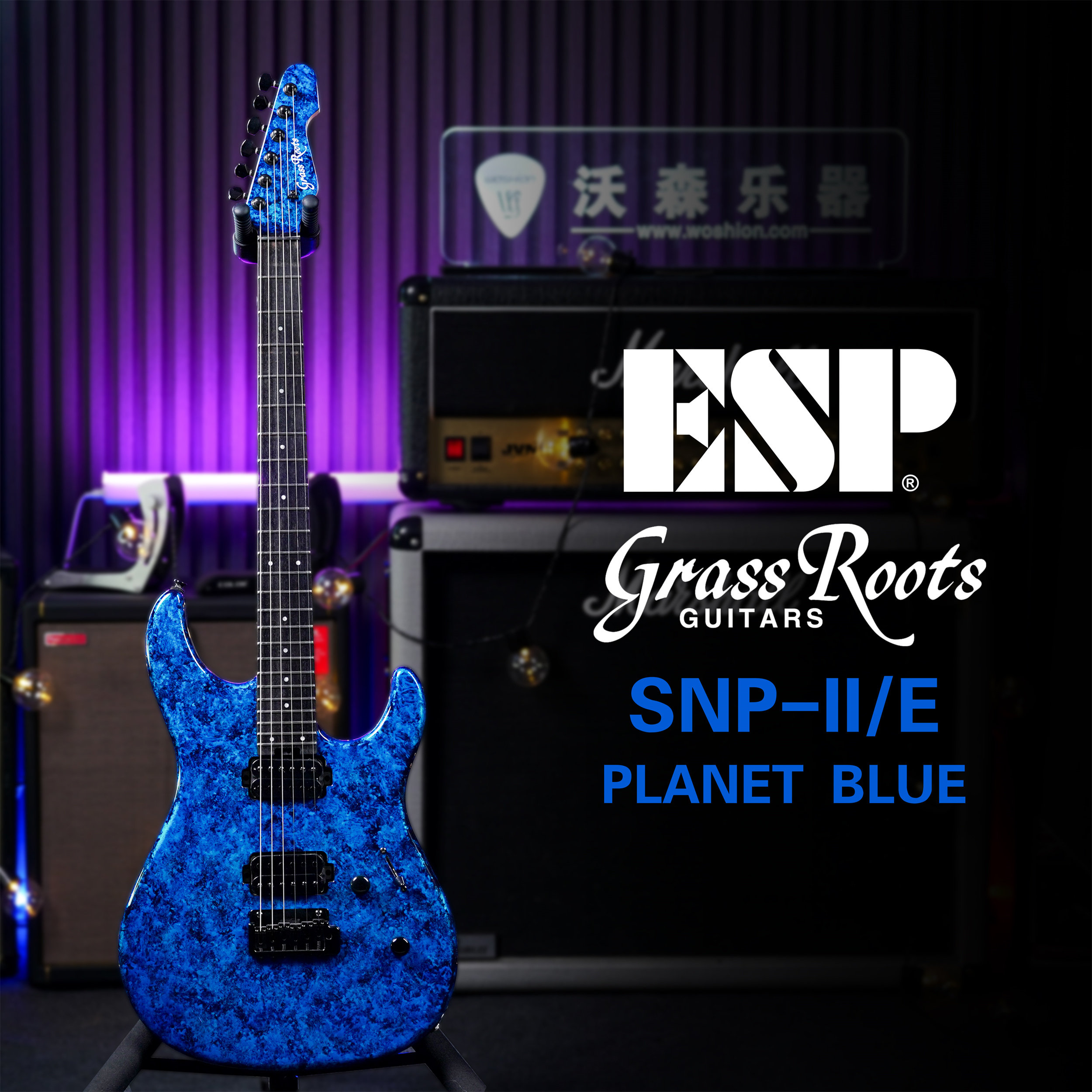 ESP GRASSROOTS G-SNAPPER-II/E 星球蓝限量款 入门电吉他 全能