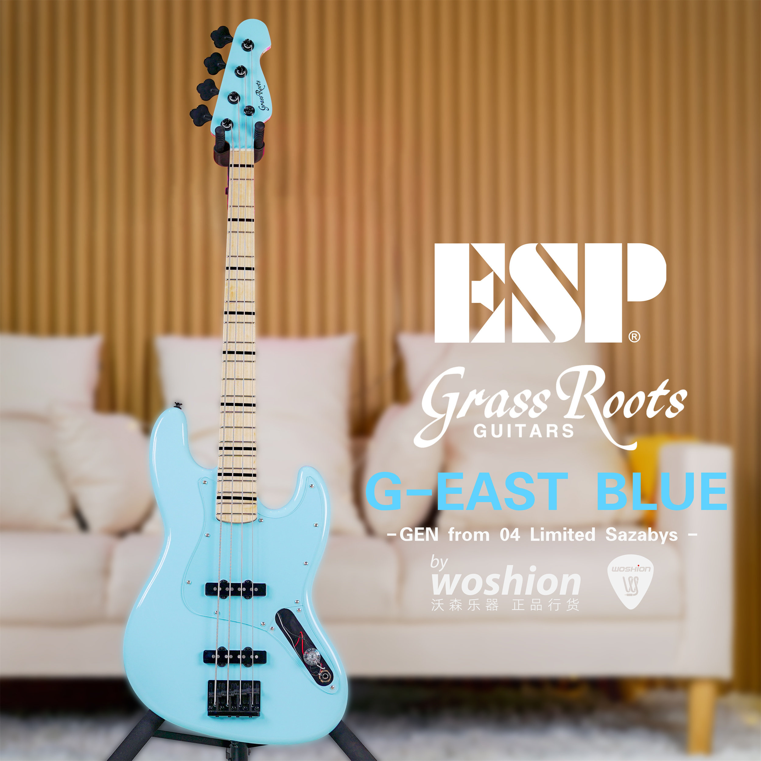 ESP GRASSROOTS G-EAST BLUE 04 Limited Sazabys GEN 四弦贝斯