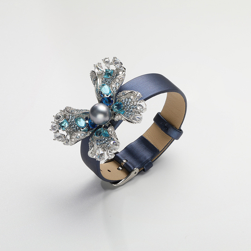 海水大溪地珍珠手镯铂金灰10-11m