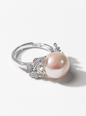 925银淡水珍珠戒指时尚气质简约