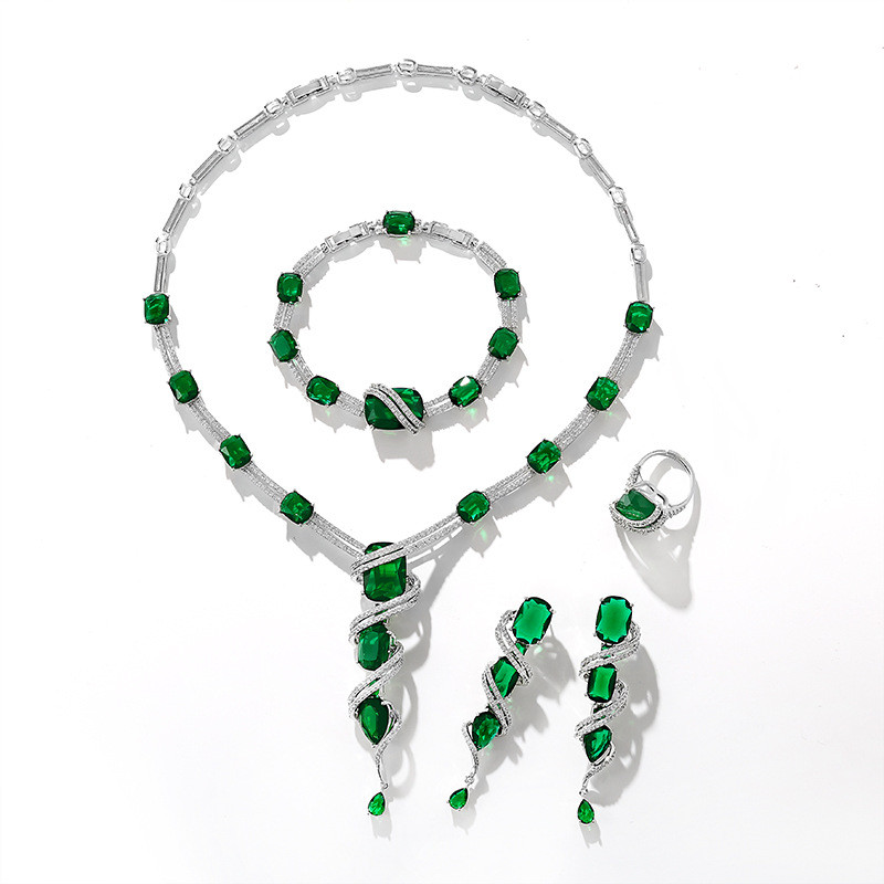 彩宝系列高级感感项链戒指手链耳