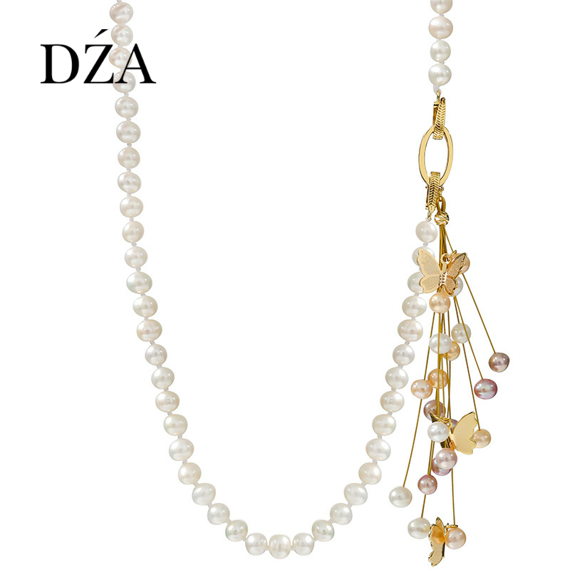 满天星吊坠项链淡水珍珠高级感短款颈链网红衣服配饰锁骨链女