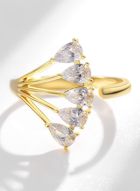 个性潮流气质指环闪耀创意网红戒