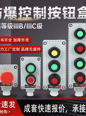 防爆防腐控制按钮盒LA53-1H 2H 3H 4H启动停止自锁旋钮急停开关盒
