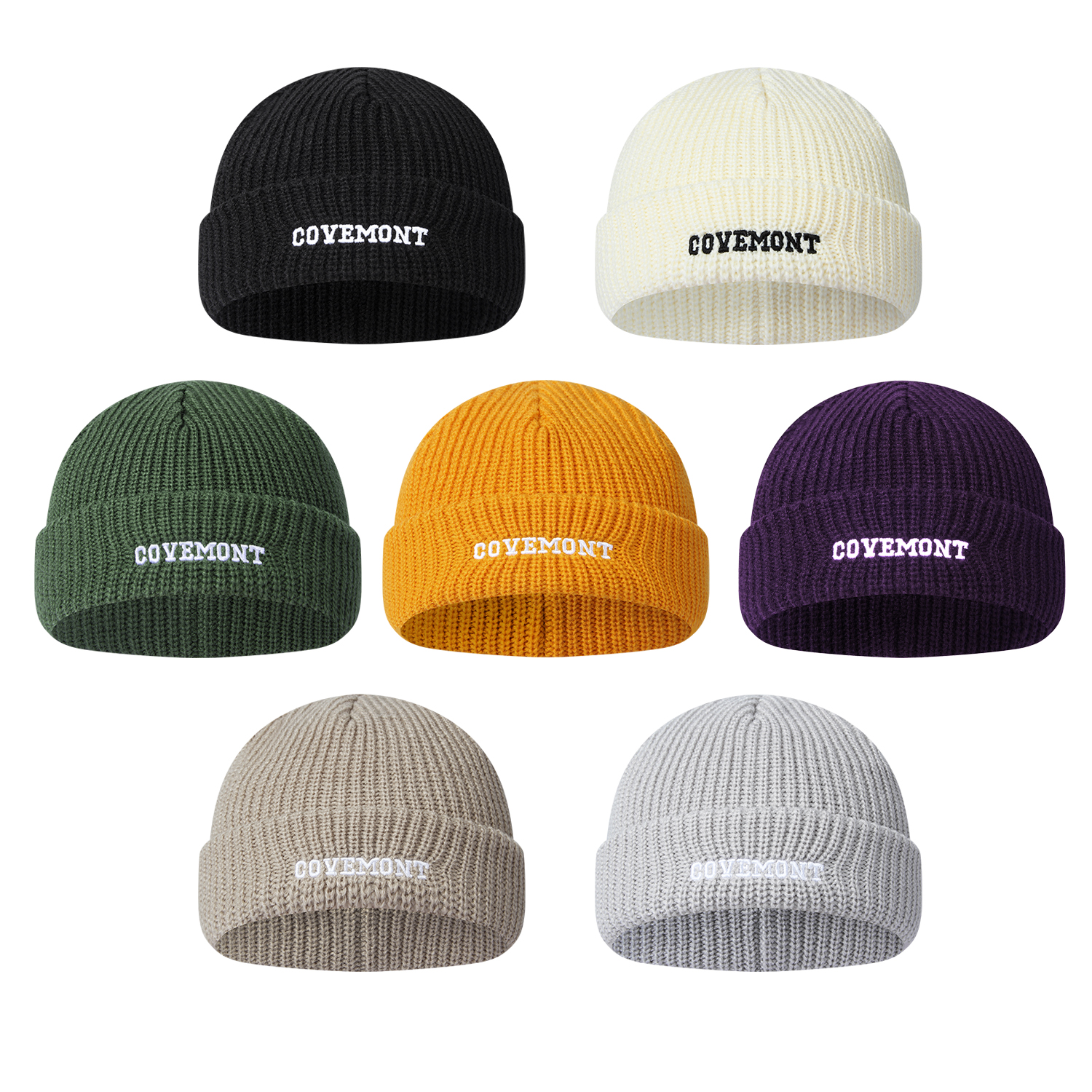Covemont新款瓜皮帽毛线帽冷帽