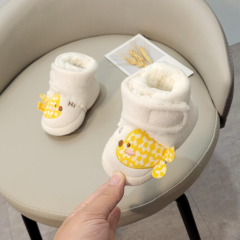 冬季婴儿鞋子保暖防滑男女卡通