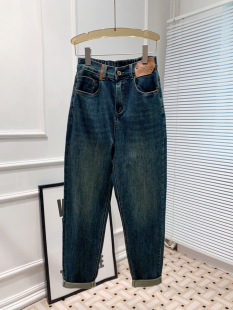 哈伦萝卜裤 2023流行裤 女宽松潮韩版 休闲牛仔裤 梨形显瘦 子九分爆款