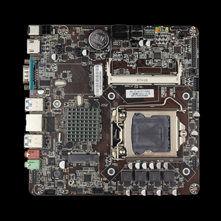 现货H61itx迷你主板超薄LVDS一体机主板1155针DDR3插槽H61工控板