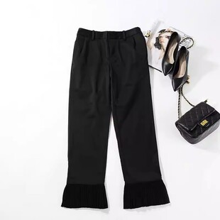 外贸女装 A4092 J007欧美风小众设计J007日常通勤休闲裤