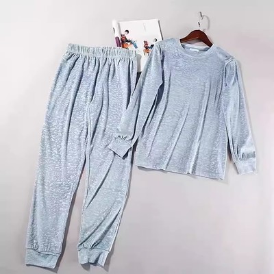 【超特价】外贸女 穿上就爱上 柔软弹性压花丝绒 家居服套装A3432