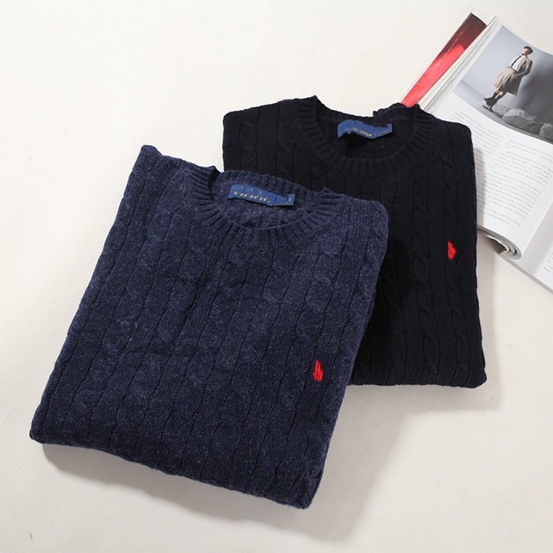 晓晓衣铺外贸  复古洋气羊毛长袖麻花针织衫圆领套头上衣~A4823