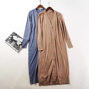 外贸女J003 披风 经D之优雅 针织开衫 A2632 精细100%羊毛长款 晓