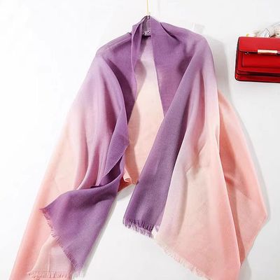 【超特价清】白菜价好物 貌美还舒适取胜渐变色100%羊毛围巾A888